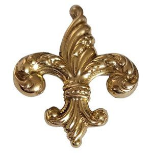 1-20 12K Gold Filled Fleur De Lis Watch Fob Pin Brooch E32